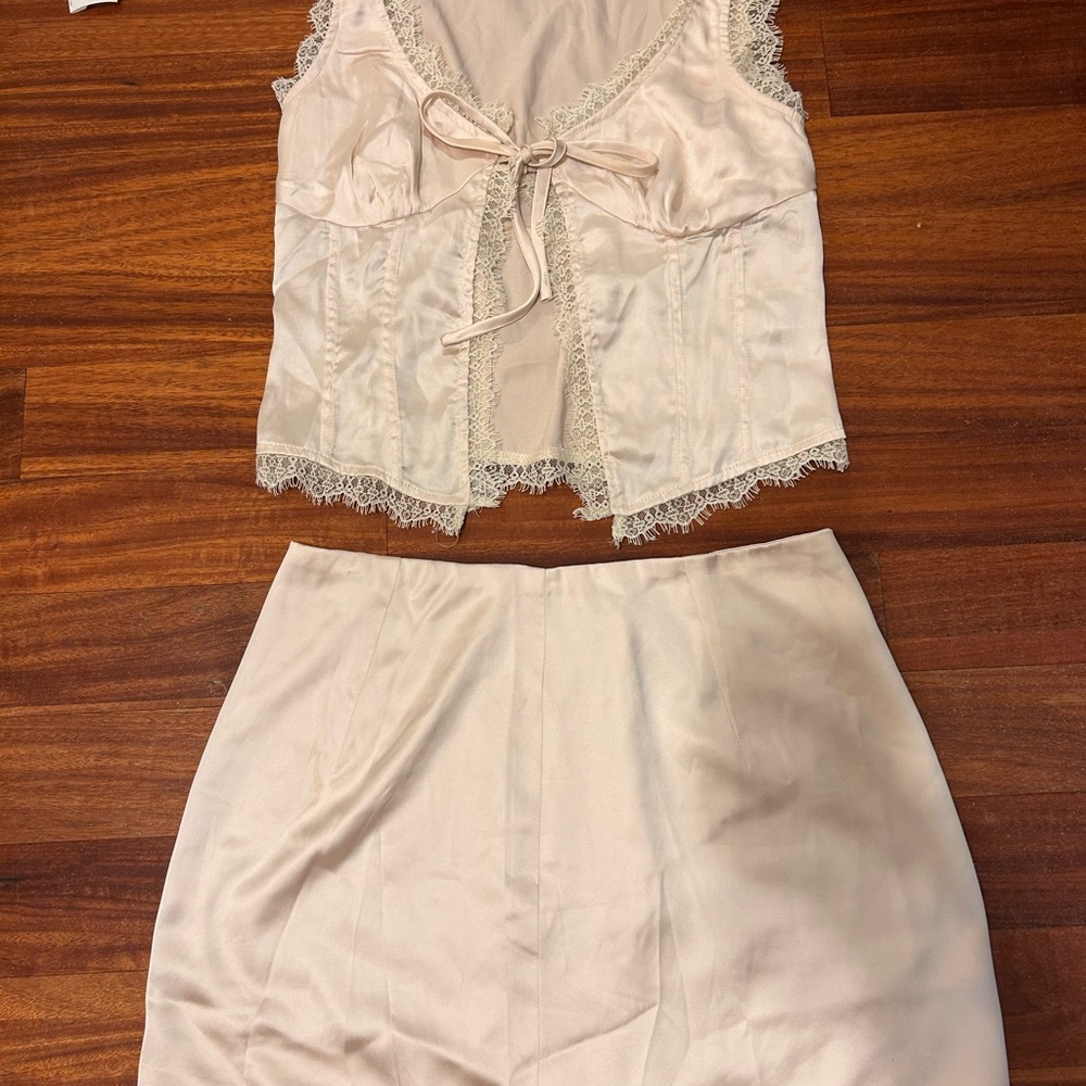 Princess Polly Cream Lace Detail Top